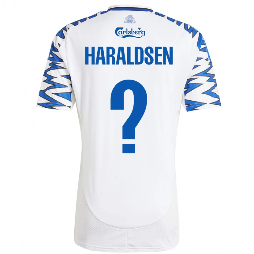 Danxen Kinder Henrik Haraldsen #0 Weiß Himmelblau Heimtrikot Trikot 2024/25 T-Shirt Schweiz