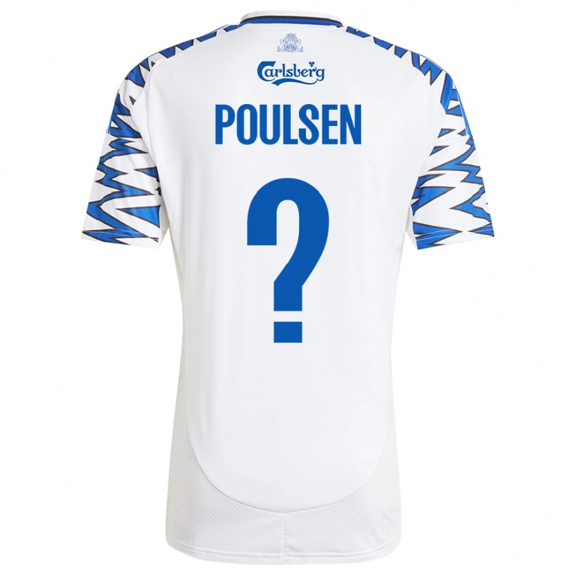 Danxen Kinder Xander Poulsen #0 Weiß Himmelblau Heimtrikot Trikot 2024/25 T-Shirt Schweiz