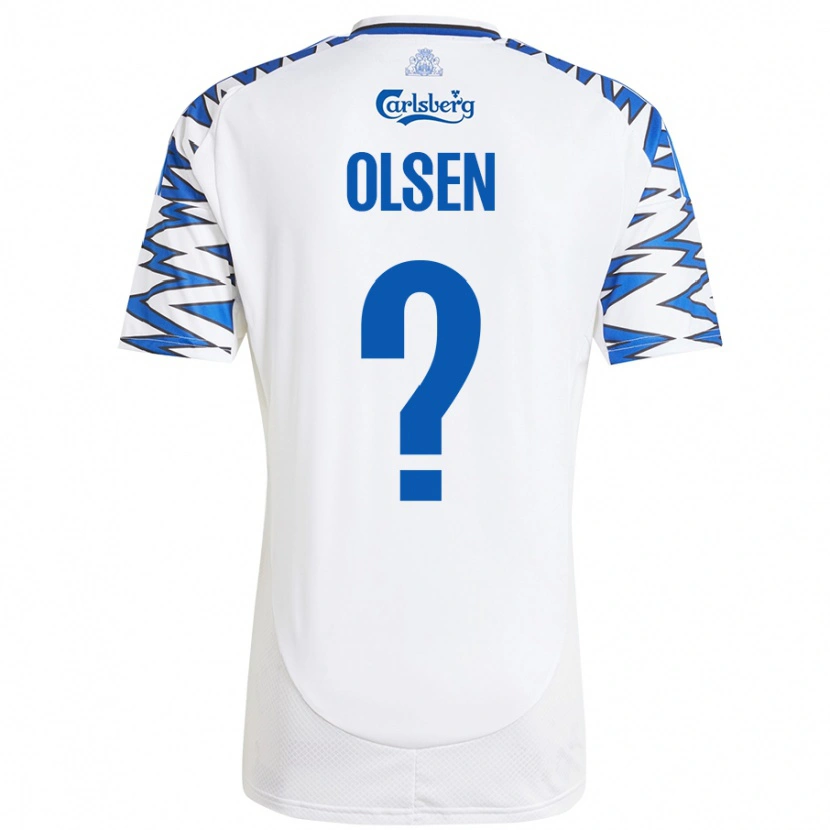 Danxen Kinder Gunnar Olsen #0 Weiß Himmelblau Heimtrikot Trikot 2024/25 T-Shirt Schweiz