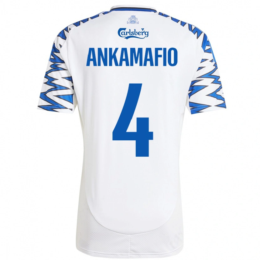 Danxen Kinder Graham Ankamafio #4 Weiß Himmelblau Heimtrikot Trikot 2024/25 T-Shirt Schweiz