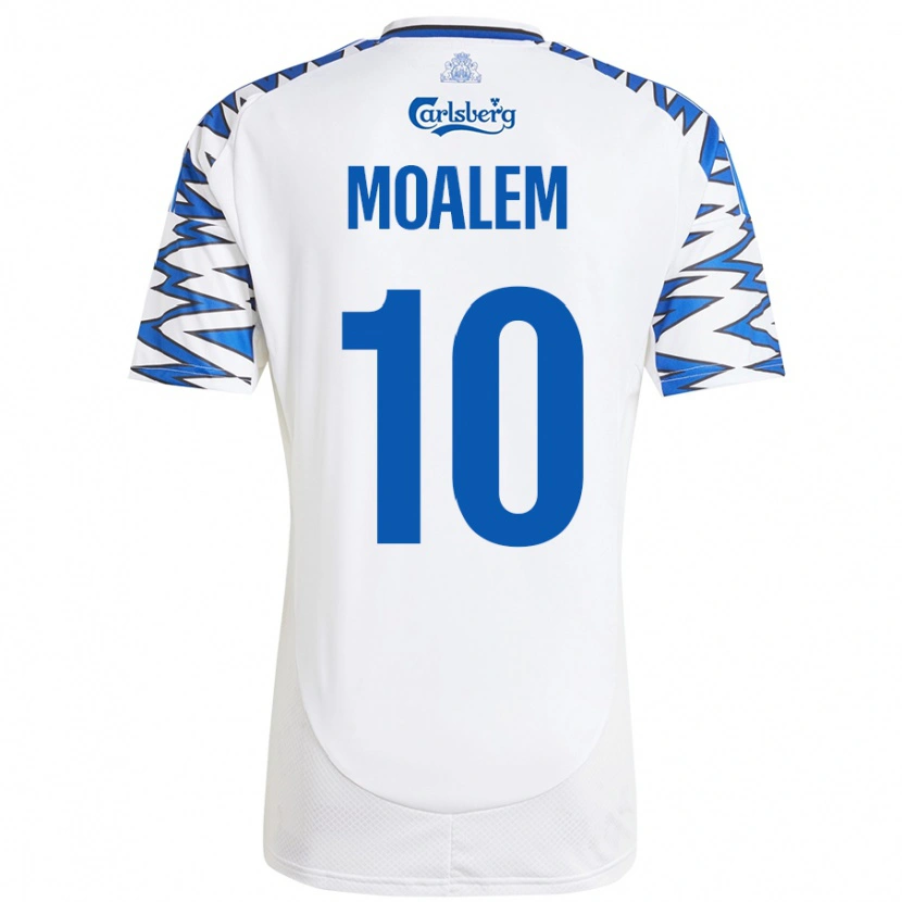 Danxen Kinder Jonathan Moalem #10 Weiß Himmelblau Heimtrikot Trikot 2024/25 T-Shirt Schweiz