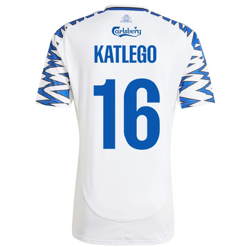 Danxen Kinder David Katlego #16 Weiß Himmelblau Heimtrikot Trikot 2024/25 T-Shirt Schweiz