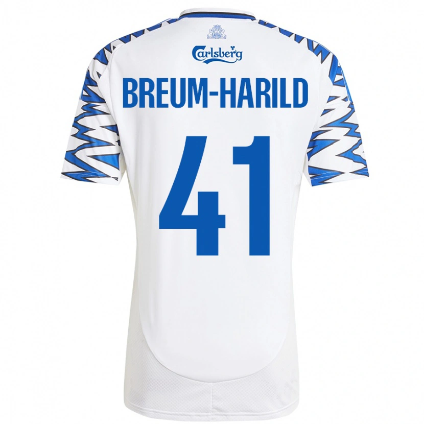 Danxen Kinder Tobias Breum-Harild #41 Weiß Himmelblau Heimtrikot Trikot 2024/25 T-Shirt Schweiz