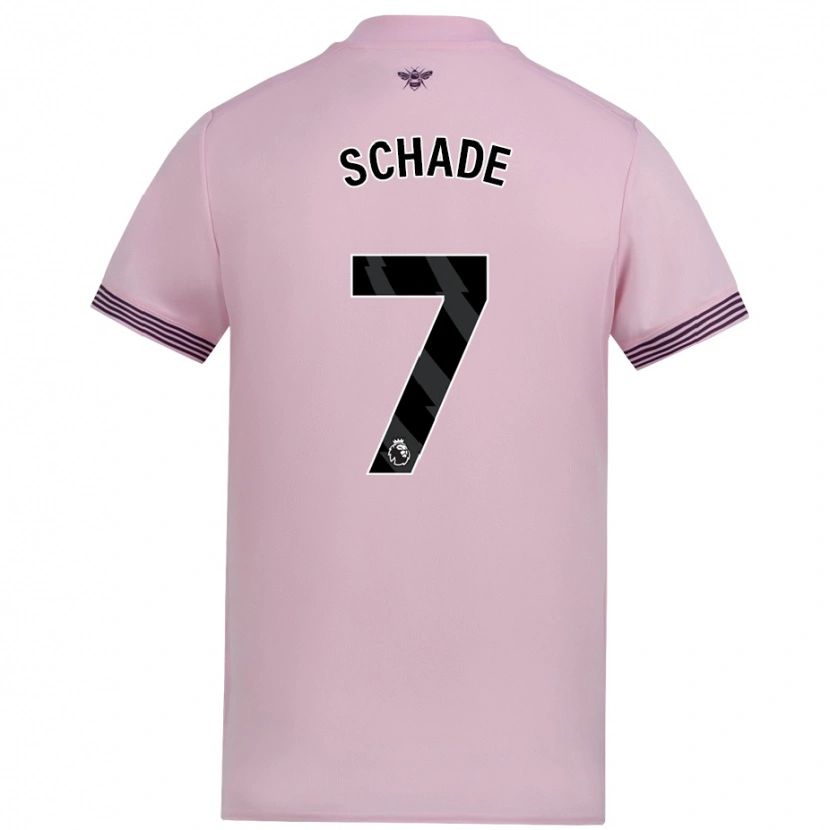 Danxen Kinder Kevin Schade #7 Rosa Auswärtstrikot Trikot 2024/25 T-Shirt Schweiz