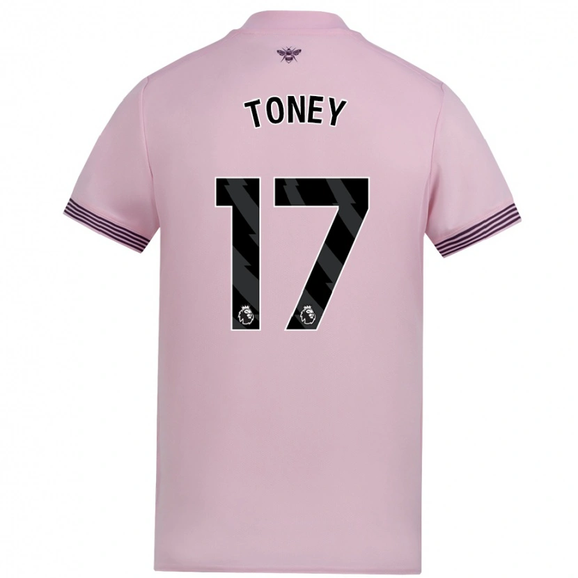 Danxen Kinder Ivan Toney #17 Rosa Auswärtstrikot Trikot 2024/25 T-Shirt Schweiz