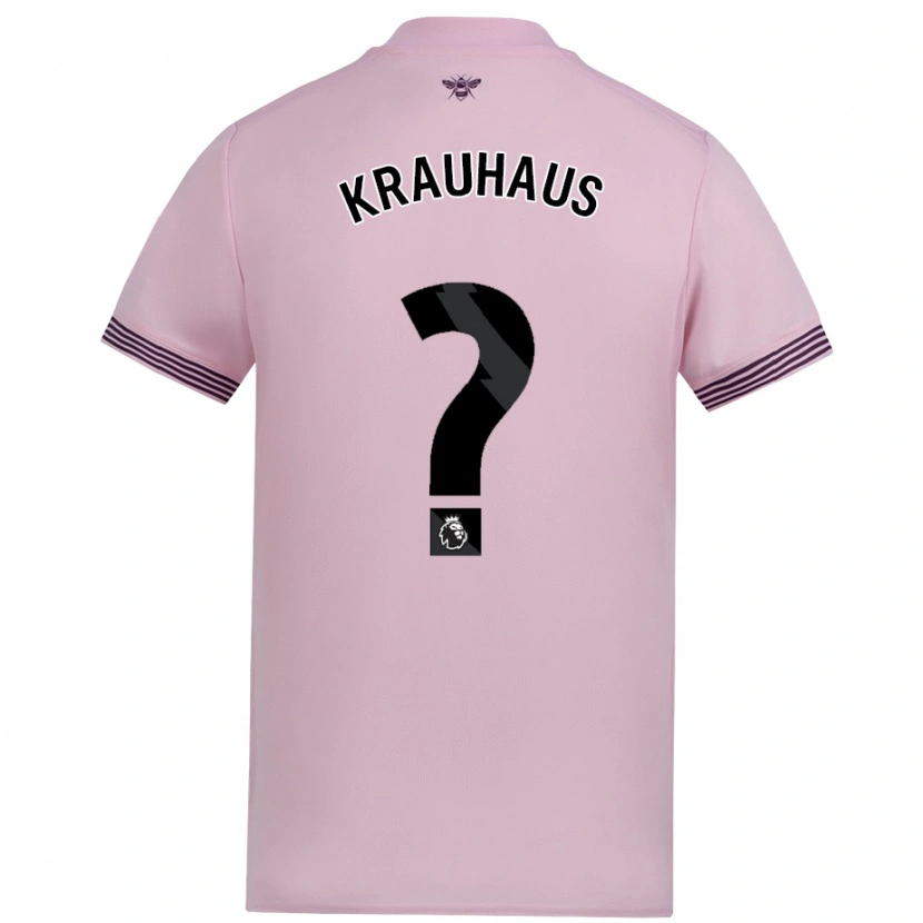 Danxen Kinder Ben Krauhaus #0 Rosa Auswärtstrikot Trikot 2024/25 T-Shirt Schweiz