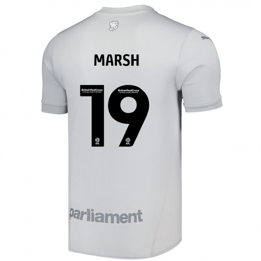 Danxen Kinder Aiden Marsh #19 Silbergrau Auswärtstrikot Trikot 2024/25 T-Shirt Schweiz