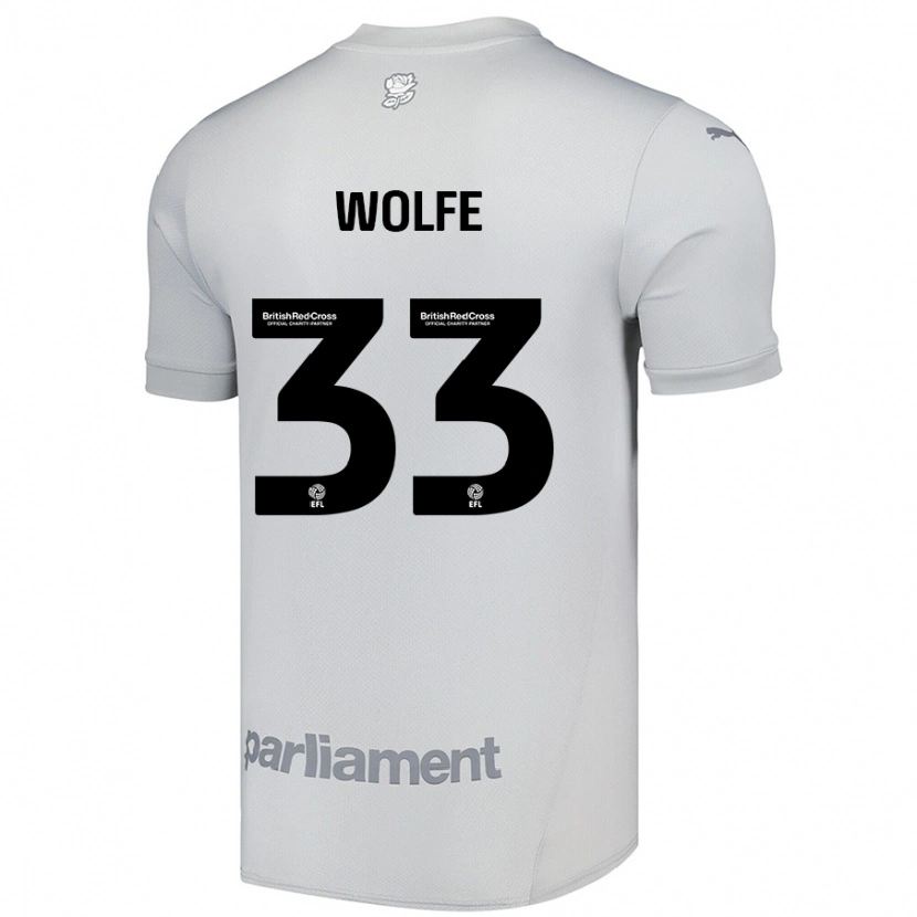 Danxen Kinder Matty Wolfe #33 Silbergrau Auswärtstrikot Trikot 2024/25 T-Shirt Schweiz