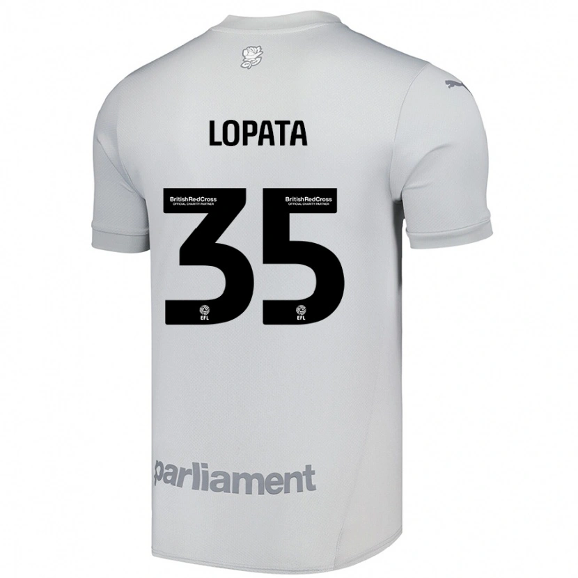 Danxen Kinder Kacper Lopata #35 Silbergrau Auswärtstrikot Trikot 2024/25 T-Shirt Schweiz