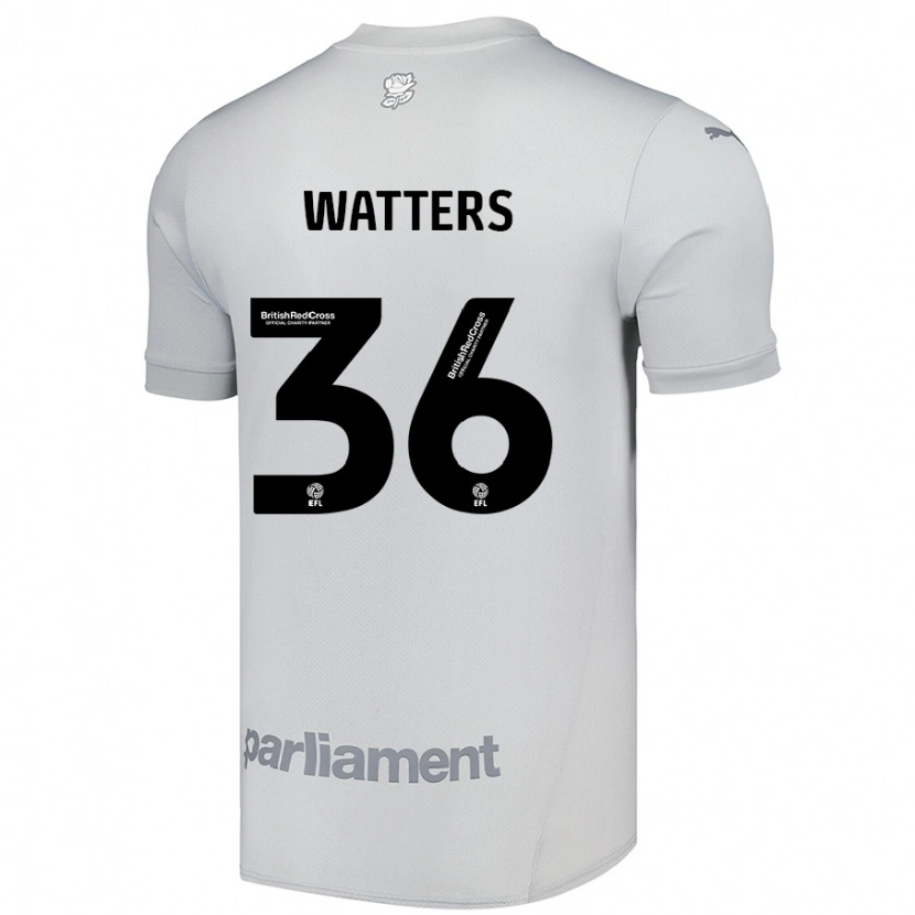 Danxen Kinder Max Watters #36 Silbergrau Auswärtstrikot Trikot 2024/25 T-Shirt Schweiz