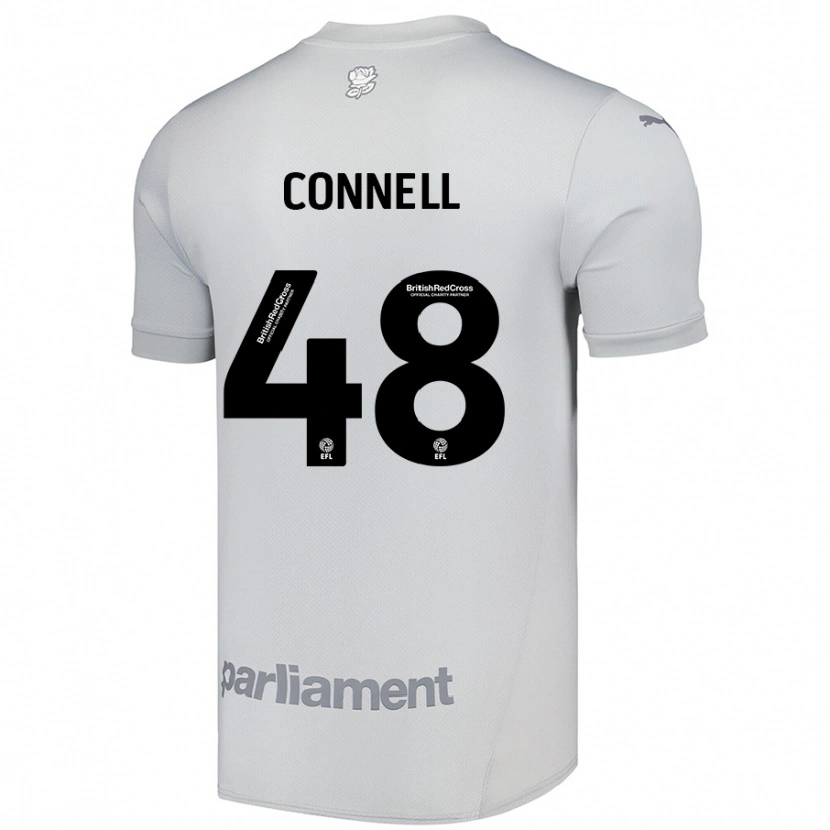 Danxen Kinder Luca Connell #48 Silbergrau Auswärtstrikot Trikot 2024/25 T-Shirt Schweiz