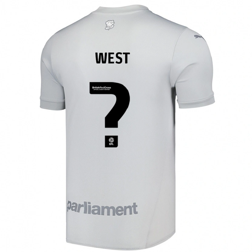 Danxen Kinder Callum West #0 Silbergrau Auswärtstrikot Trikot 2024/25 T-Shirt Schweiz