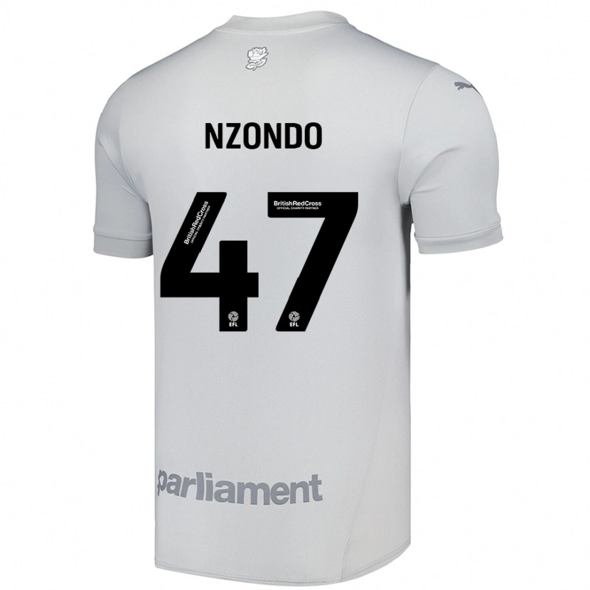 Danxen Kinder Emmaisa Nzondo #47 Silbergrau Auswärtstrikot Trikot 2024/25 T-Shirt Schweiz