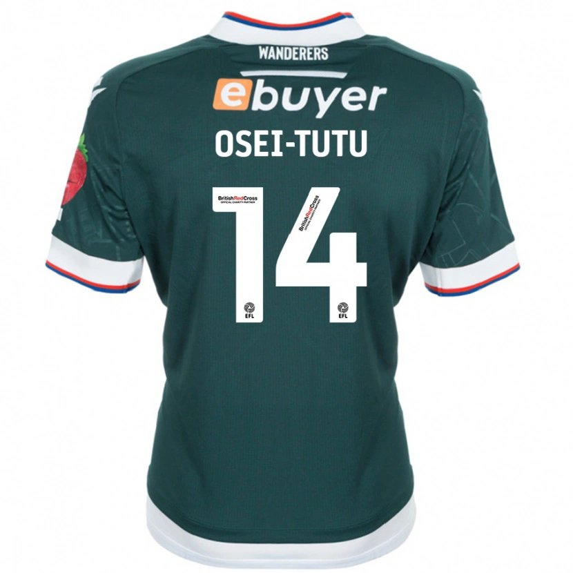 Danxen Kinder Jordi Osei-Tutu #14 Dunkelgrün Auswärtstrikot Trikot 2024/25 T-Shirt Schweiz