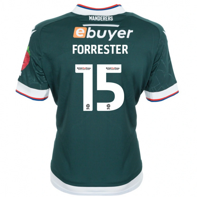 Danxen Kinder Will Forrester #15 Dunkelgrün Auswärtstrikot Trikot 2024/25 T-Shirt Schweiz