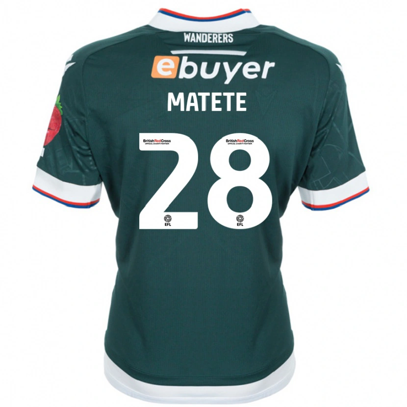 Danxen Kinder Jay Matete #28 Dunkelgrün Auswärtstrikot Trikot 2024/25 T-Shirt Schweiz