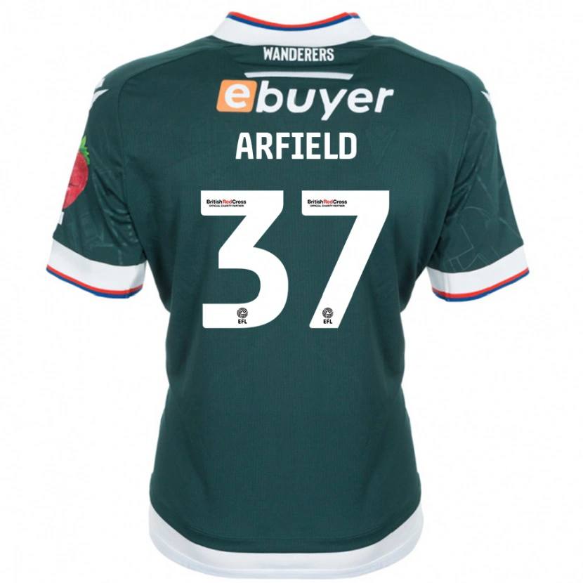 Danxen Kinder Scott Arfield #37 Dunkelgrün Auswärtstrikot Trikot 2024/25 T-Shirt Schweiz