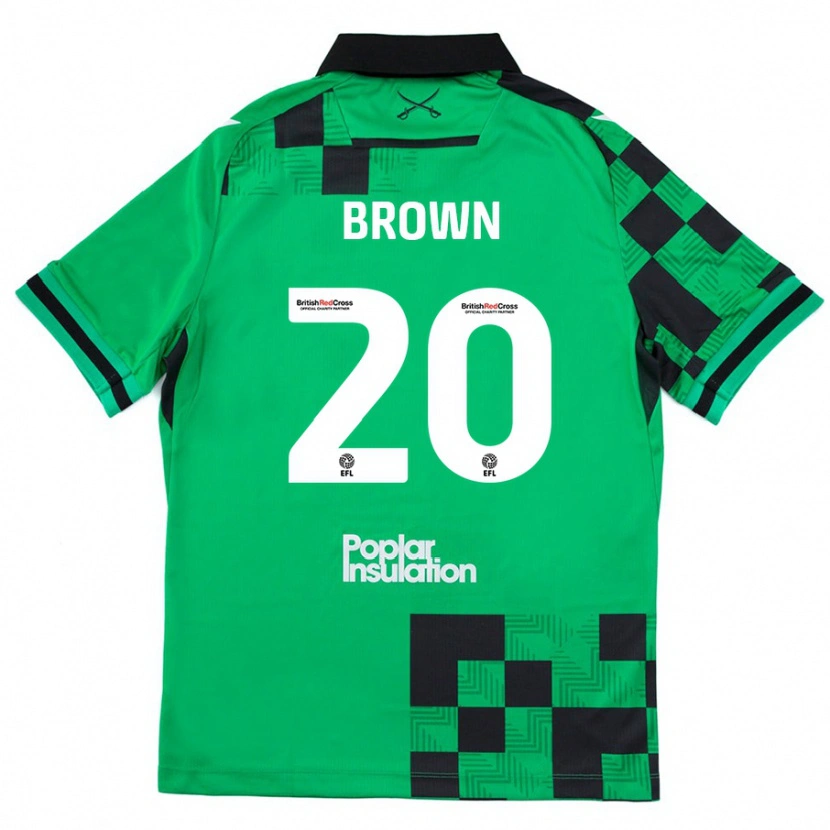 Danxen Kinder Jevani Brown #20 Grün Schwarz Auswärtstrikot Trikot 2024/25 T-Shirt Schweiz