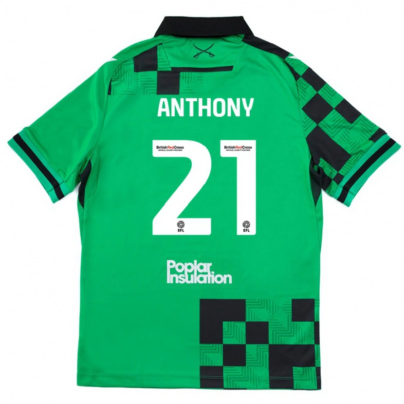 Danxen Kinder Micah Anthony #21 Grün Schwarz Auswärtstrikot Trikot 2024/25 T-Shirt Schweiz