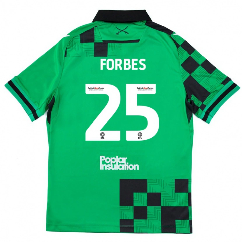 Danxen Kinder Michael Forbes #25 Grün Schwarz Auswärtstrikot Trikot 2024/25 T-Shirt Schweiz