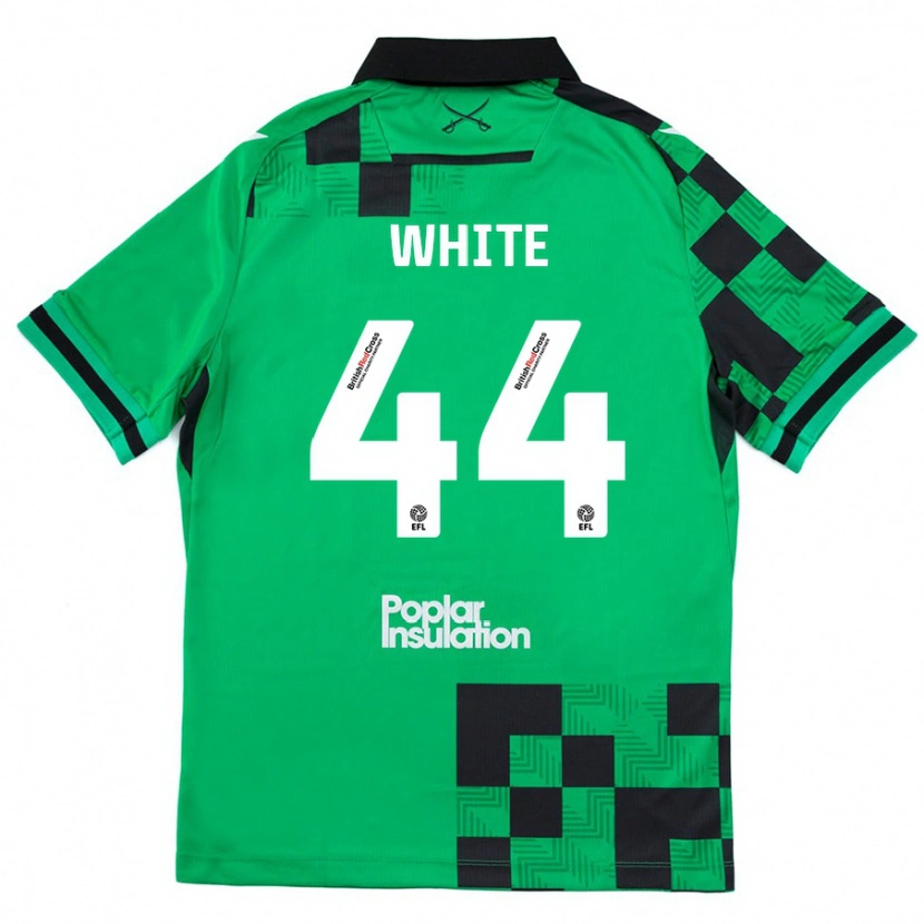 Danxen Kinder Charlie White #44 Grün Schwarz Auswärtstrikot Trikot 2024/25 T-Shirt Schweiz