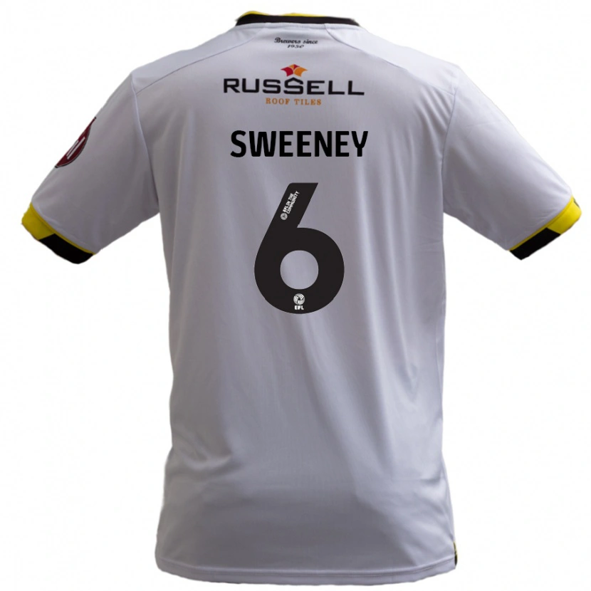 Danxen Kinder Ryan Sweeney #6 Weiß Auswärtstrikot Trikot 2024/25 T-Shirt Schweiz