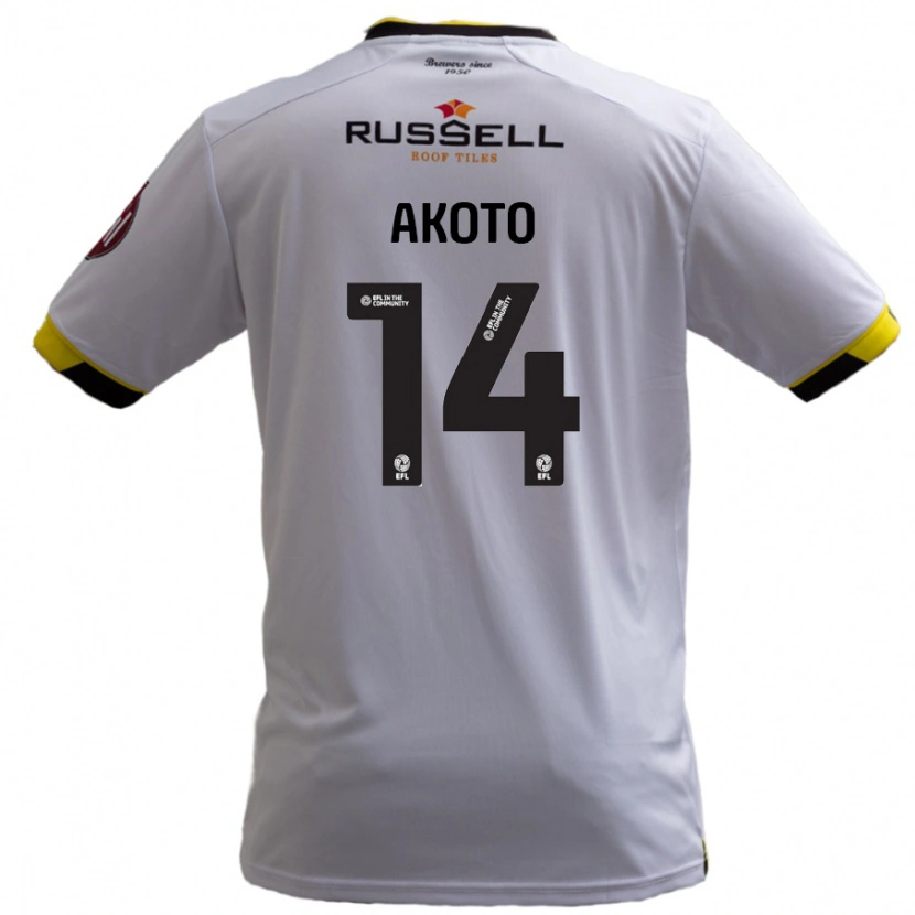 Danxen Kinder Nick Akoto #14 Weiß Auswärtstrikot Trikot 2024/25 T-Shirt Schweiz