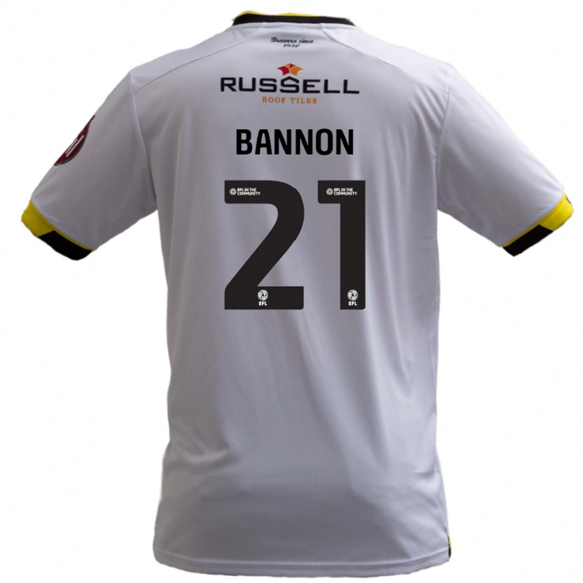 Danxen Kinder Alex Bannon #21 Weiß Auswärtstrikot Trikot 2024/25 T-Shirt Schweiz