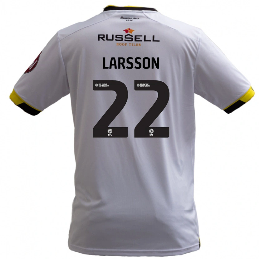 Danxen Kinder Julian Larsson #22 Weiß Auswärtstrikot Trikot 2024/25 T-Shirt Schweiz