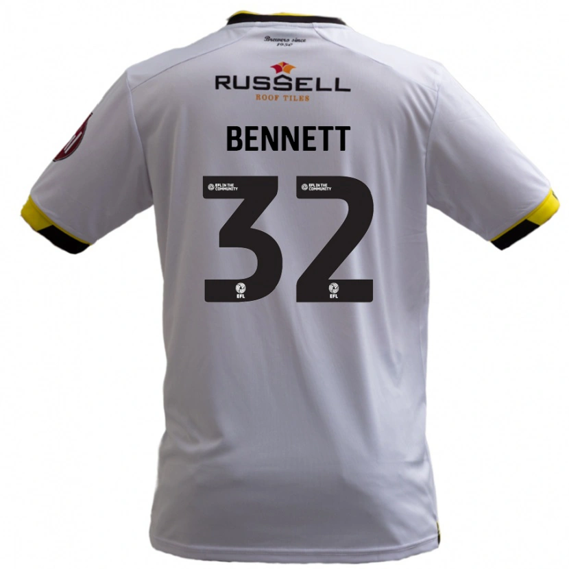 Danxen Kinder Mason Bennett #32 Weiß Auswärtstrikot Trikot 2024/25 T-Shirt Schweiz