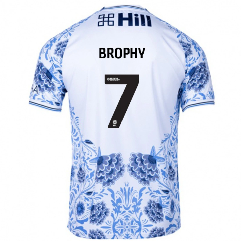 Danxen Kinder James Brophy #7 Weiß Blau Auswärtstrikot Trikot 2024/25 T-Shirt Schweiz