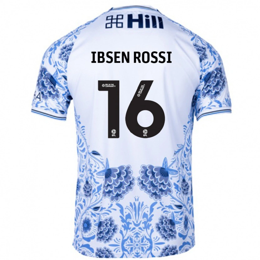 Danxen Kinder Zeno Ibsen Rossi #16 Weiß Blau Auswärtstrikot Trikot 2024/25 T-Shirt Schweiz