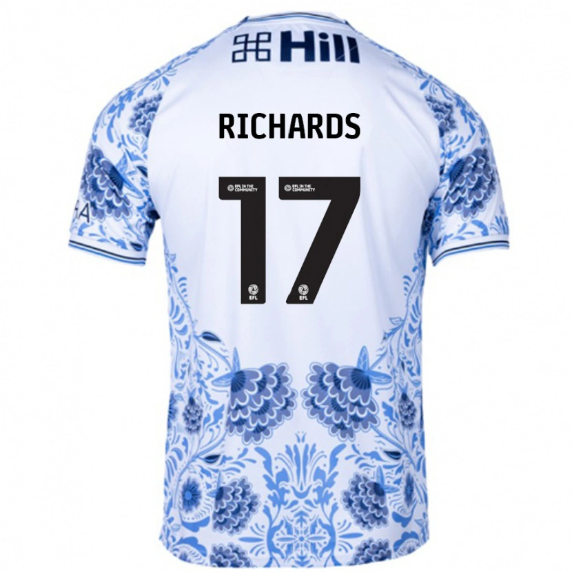 Danxen Kinder Taylor Richards #17 Weiß Blau Auswärtstrikot Trikot 2024/25 T-Shirt Schweiz