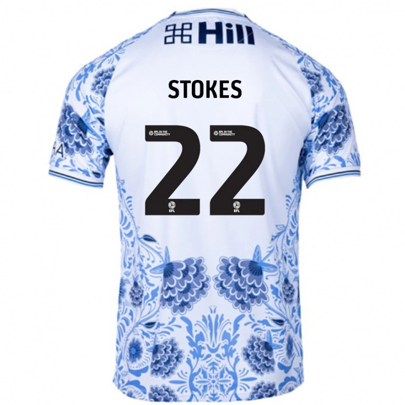 Danxen Kinder Josh Stokes #22 Weiß Blau Auswärtstrikot Trikot 2024/25 T-Shirt Schweiz