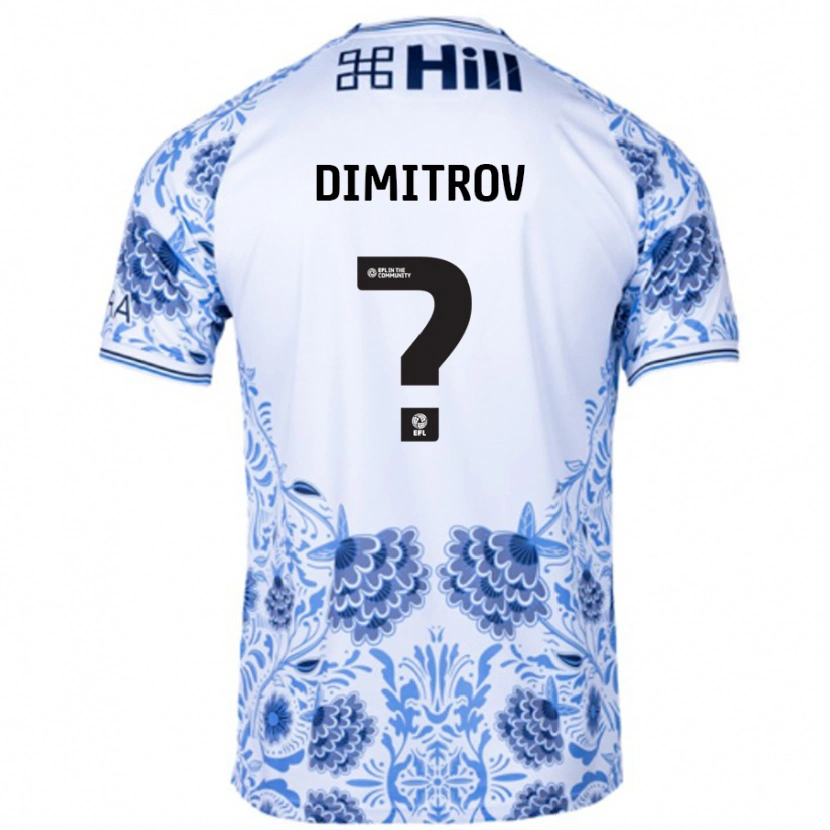 Danxen Kinder Aleksandar Dimitrov #0 Weiß Blau Auswärtstrikot Trikot 2024/25 T-Shirt Schweiz