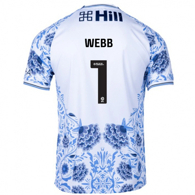 Danxen Kinder Lauren Webb #1 Weiß Blau Auswärtstrikot Trikot 2024/25 T-Shirt Schweiz