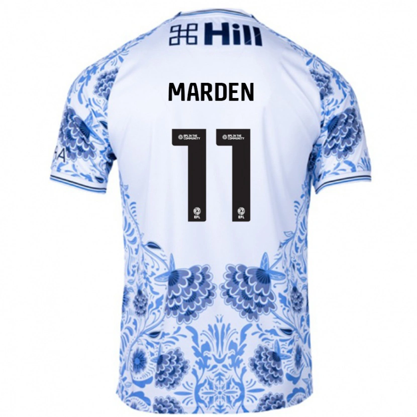 Danxen Kinder Ella Marden #11 Weiß Blau Auswärtstrikot Trikot 2024/25 T-Shirt Schweiz