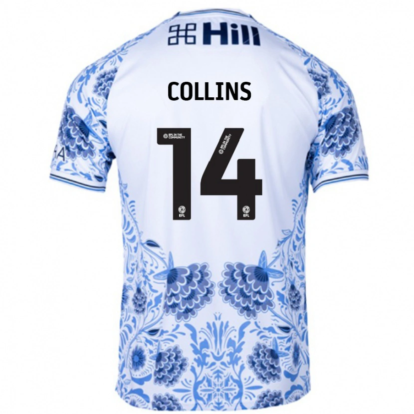 Danxen Kinder Natasha Collins #14 Weiß Blau Auswärtstrikot Trikot 2024/25 T-Shirt Schweiz