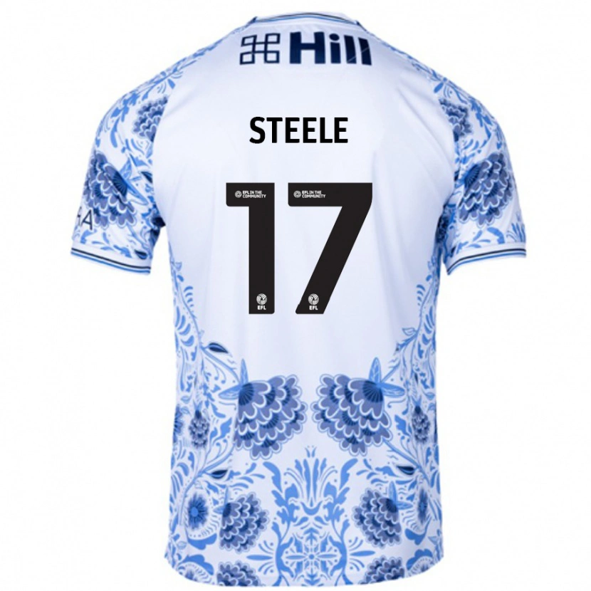 Danxen Kinder Fran Steele #17 Weiß Blau Auswärtstrikot Trikot 2024/25 T-Shirt Schweiz