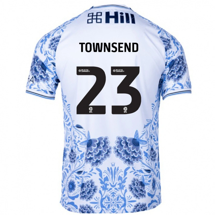 Danxen Kinder Eleanor Townsend #23 Weiß Blau Auswärtstrikot Trikot 2024/25 T-Shirt Schweiz