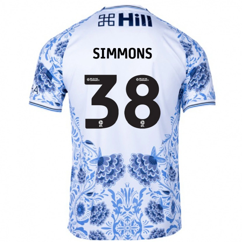 Danxen Kinder Bella Simmons #38 Weiß Blau Auswärtstrikot Trikot 2024/25 T-Shirt Schweiz