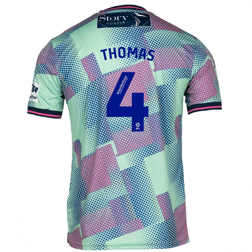 Danxen Kinder Terell Thomas #4 Grün Auswärtstrikot Trikot 2024/25 T-Shirt Schweiz