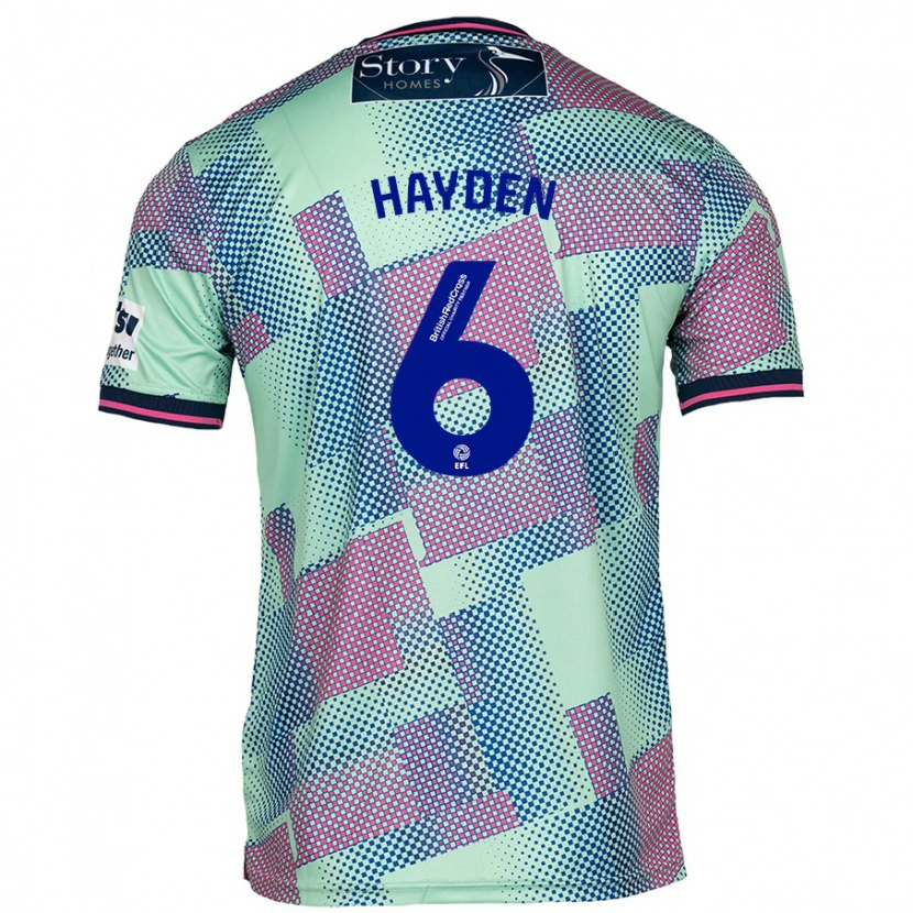 Danxen Kinder Aaron Hayden #6 Grün Auswärtstrikot Trikot 2024/25 T-Shirt Schweiz