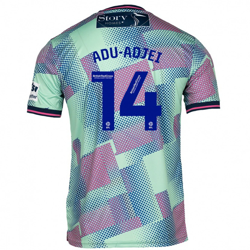 Danxen Kinder Daniel Adu-Adjei #14 Grün Auswärtstrikot Trikot 2024/25 T-Shirt Schweiz