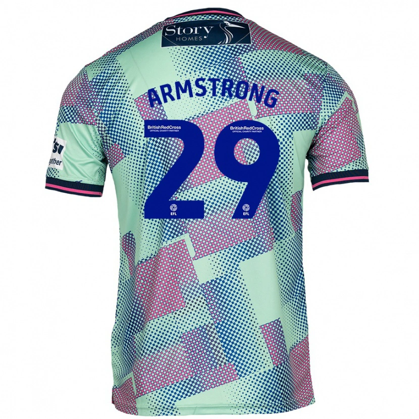 Danxen Kinder Luke Armstrong #29 Grün Auswärtstrikot Trikot 2024/25 T-Shirt Schweiz