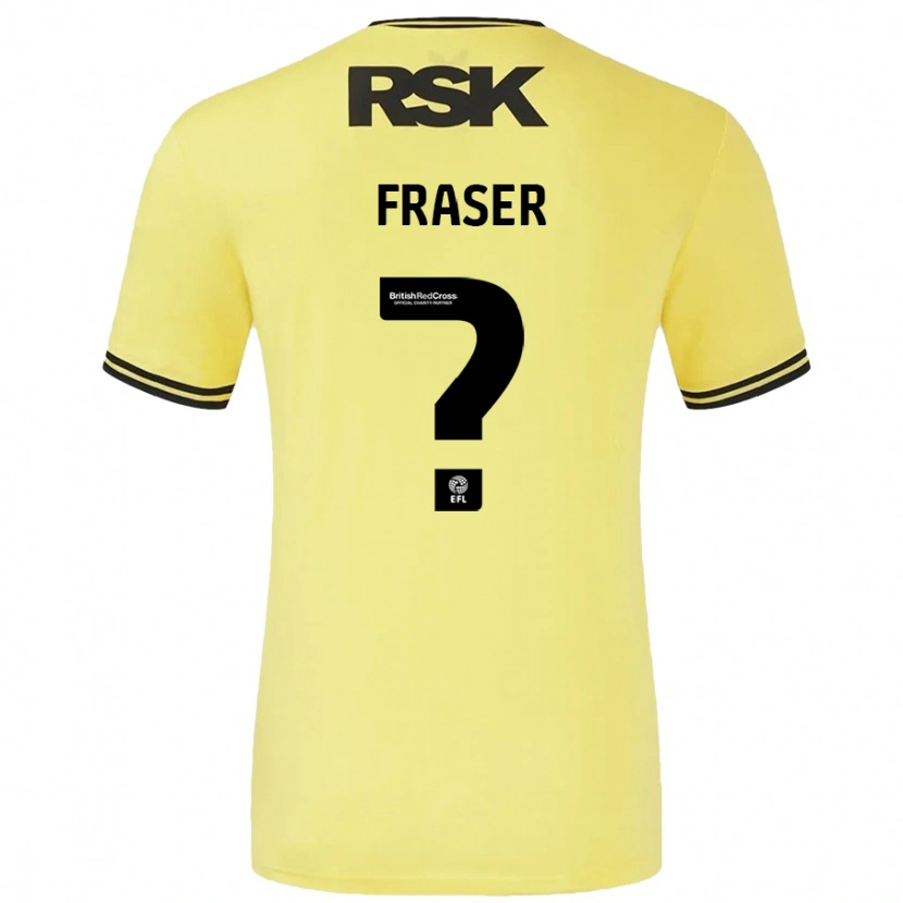 Danxen Kinder Scott Fraser #0 Gelb Schwarz Auswärtstrikot Trikot 2024/25 T-Shirt Schweiz