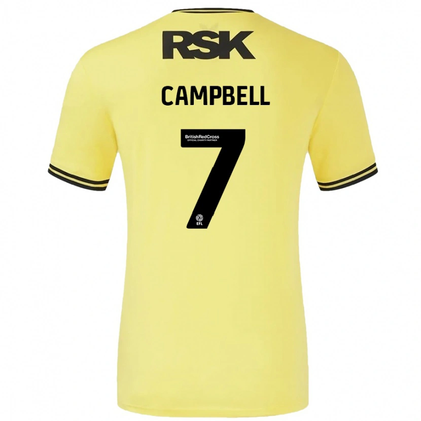 Danxen Kinder Tyreece Campbell #7 Gelb Schwarz Auswärtstrikot Trikot 2024/25 T-Shirt Schweiz