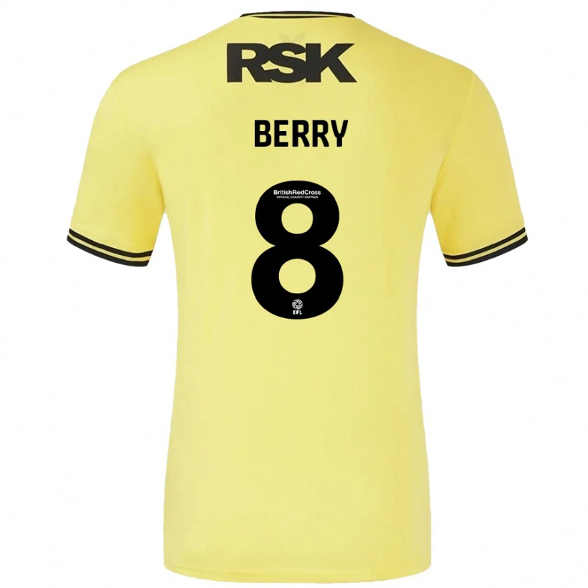 Danxen Kinder Luke Berry #8 Gelb Schwarz Auswärtstrikot Trikot 2024/25 T-Shirt Schweiz