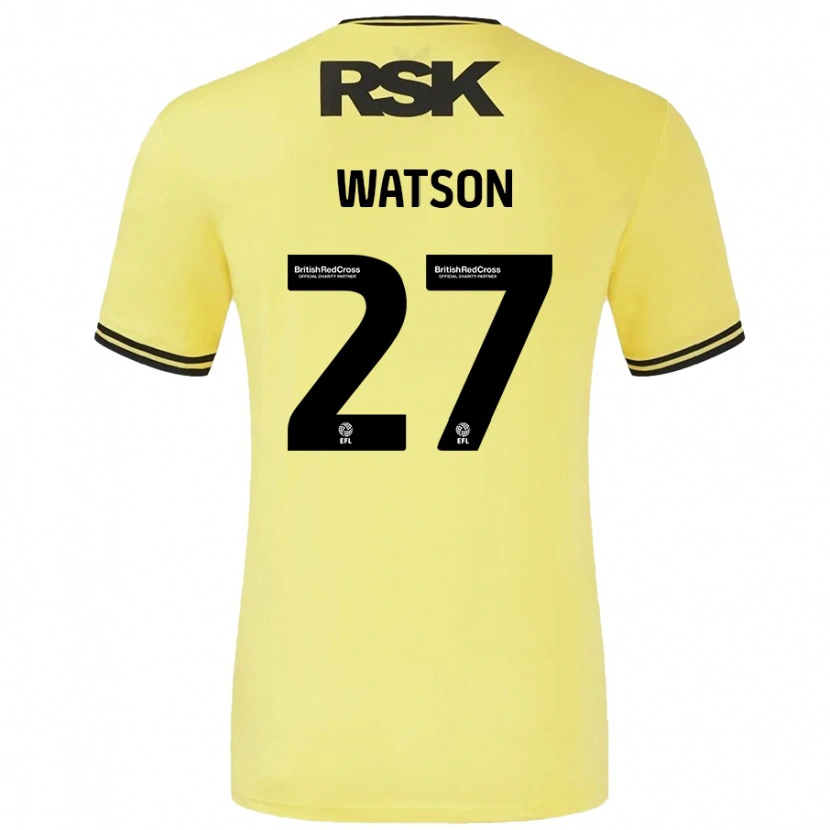 Danxen Kinder Tennai Watson #27 Gelb Schwarz Auswärtstrikot Trikot 2024/25 T-Shirt Schweiz