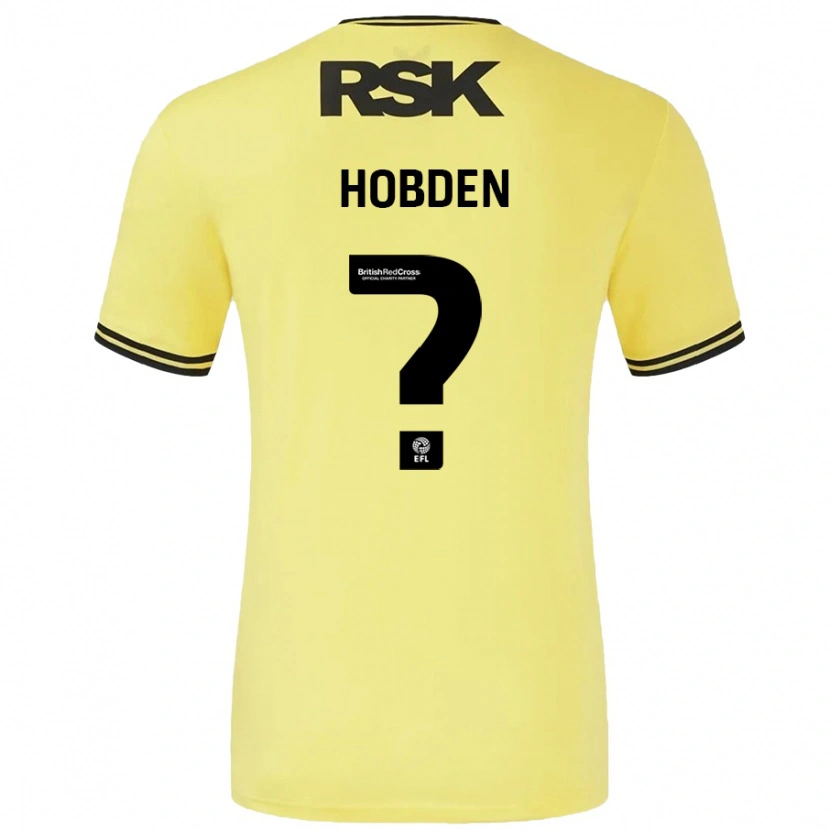 Danxen Kinder Ollie Hobden #0 Gelb Schwarz Auswärtstrikot Trikot 2024/25 T-Shirt Schweiz